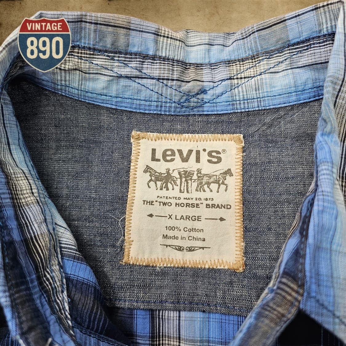 [100] Levi's 리바이스 웨스턴 체크 셔츠 상품이미지6