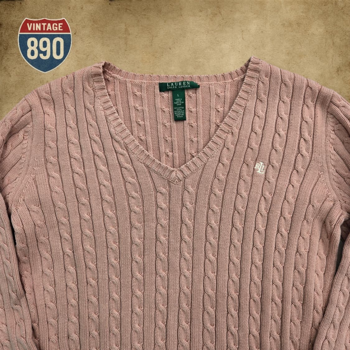 [L] LAUREN 폴로 로렌 랄프로렌 여성 꽈배기 니트 상품이미지2