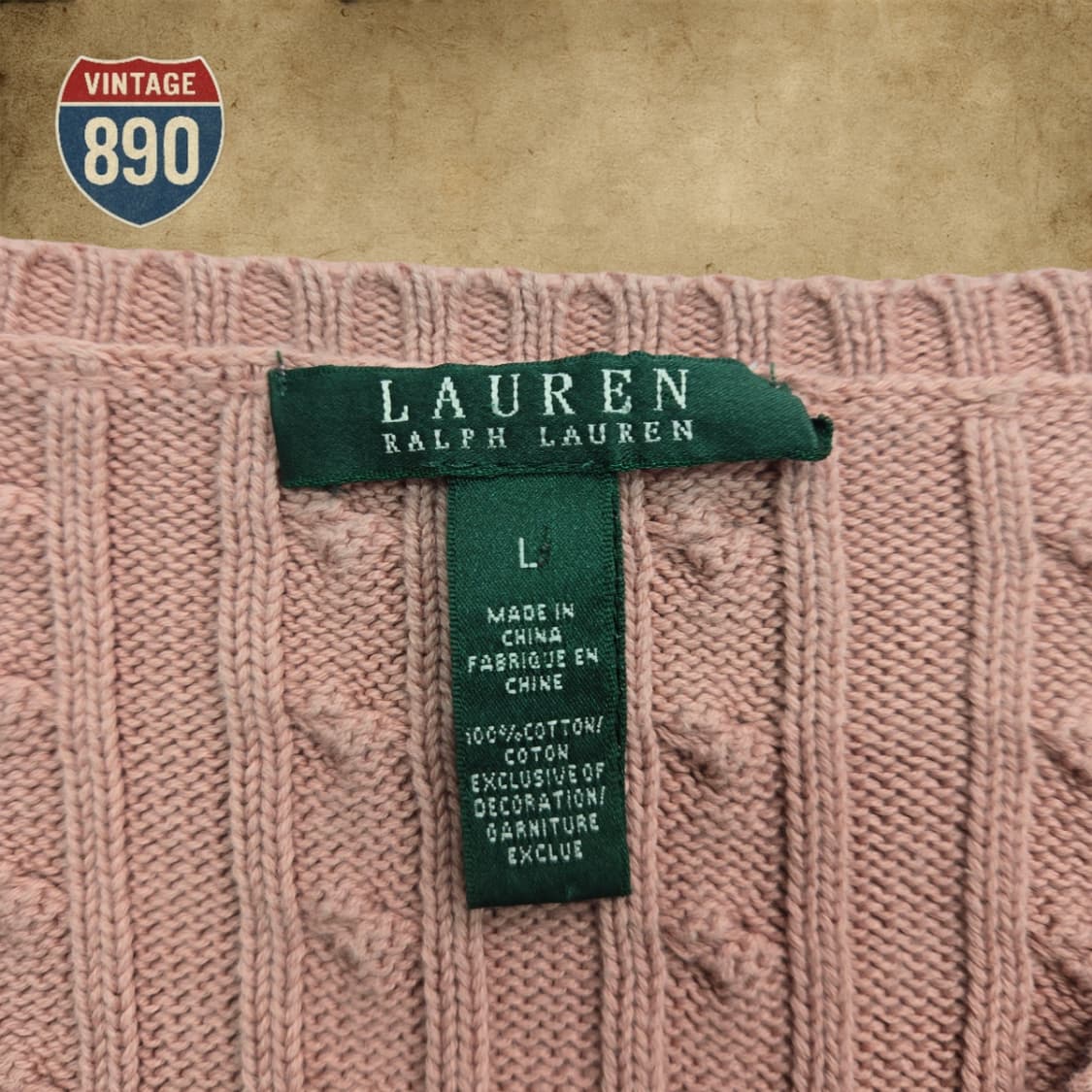 [L] LAUREN 폴로 로렌 랄프로렌 여성 꽈배기 니트 상품이미지6