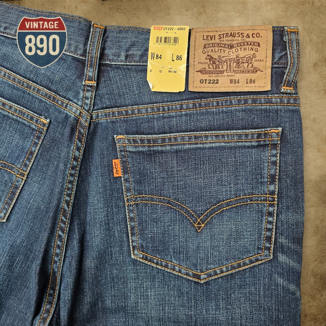 [W84 L86] 새제품 Levi's 리바이스 OT222 오렌지탭 청바지 상품이미지9