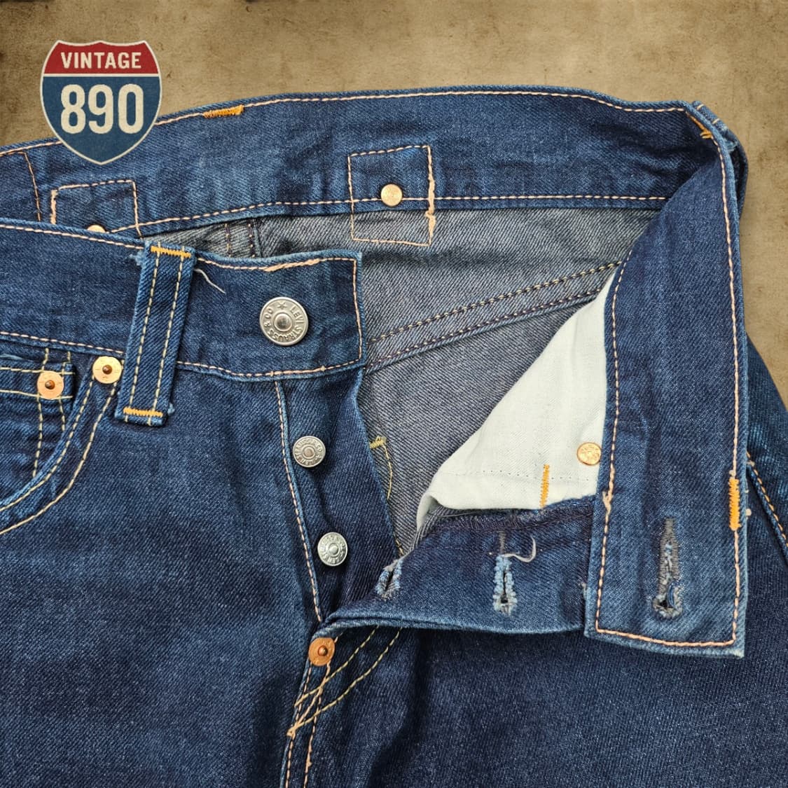 [W72 L82] Levi's 리바이스 902 신치백 워크 데님 청바지 상품이미지5