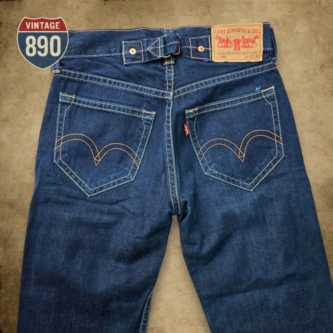 [W72 L82] Levi's 리바이스 902 신치백 워크 데님 청바지 상품이미지7