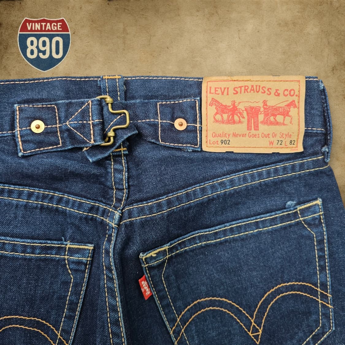 [W72 L82] Levi's 리바이스 902 신치백 워크 데님 청바지 상품이미지9