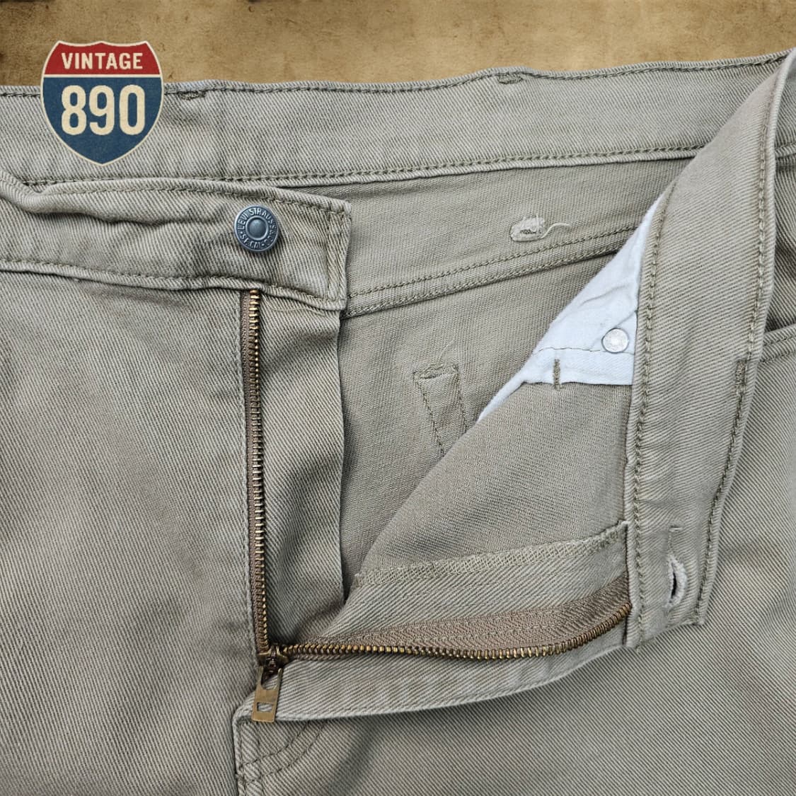 [W40 L30] Levi's 리바이스 511 베이지 데님 팬츠 상품이미지5