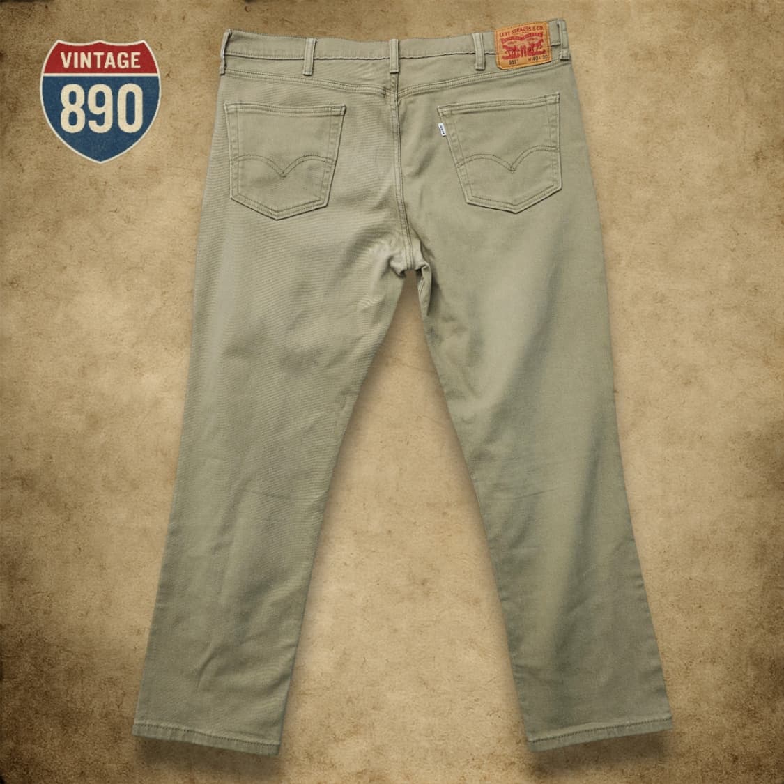 [W40 L30] Levi's 리바이스 511 베이지 데님 팬츠 상품이미지6