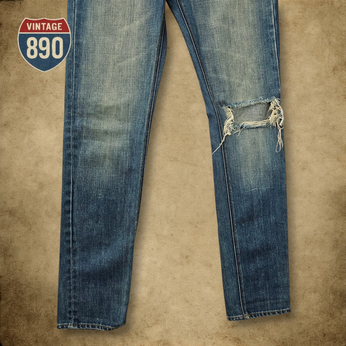 [30] LEE 리 스트레이트 핏 데미지 데님 청바지 상품이미지3