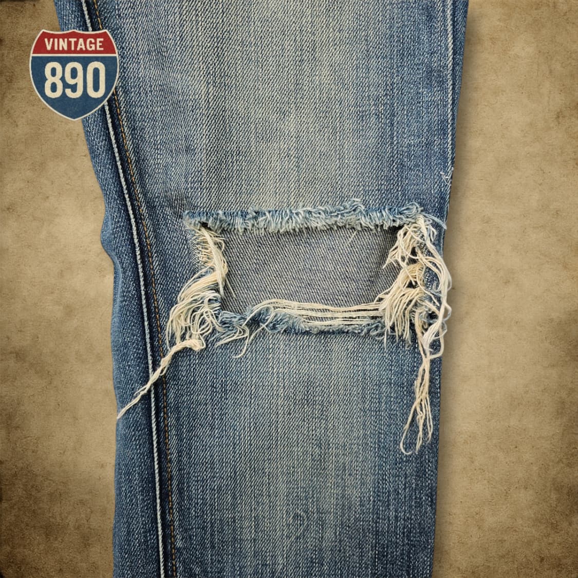 [30] LEE 리 스트레이트 핏 데미지 데님 청바지 상품이미지4