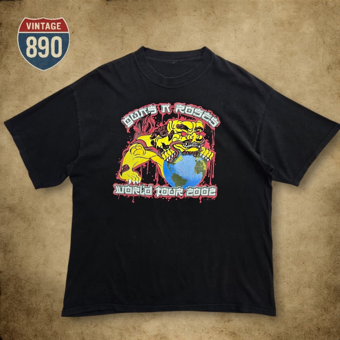 [F] 2002 vtg 건즈앤로지스 월드투어 반팔티셔츠 상품이미지1