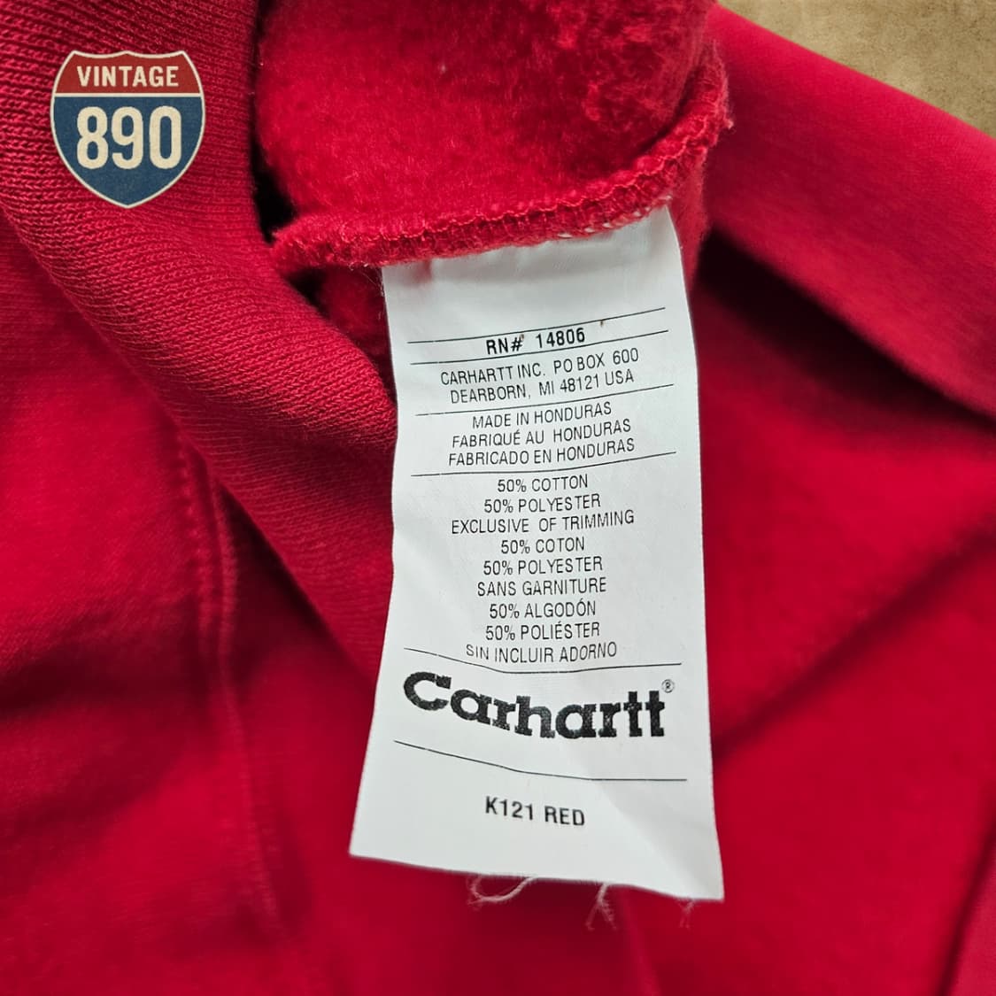 [L] carhartt 칼하트 K121 90s 빅사이즈 기모 후드티 상품이미지10