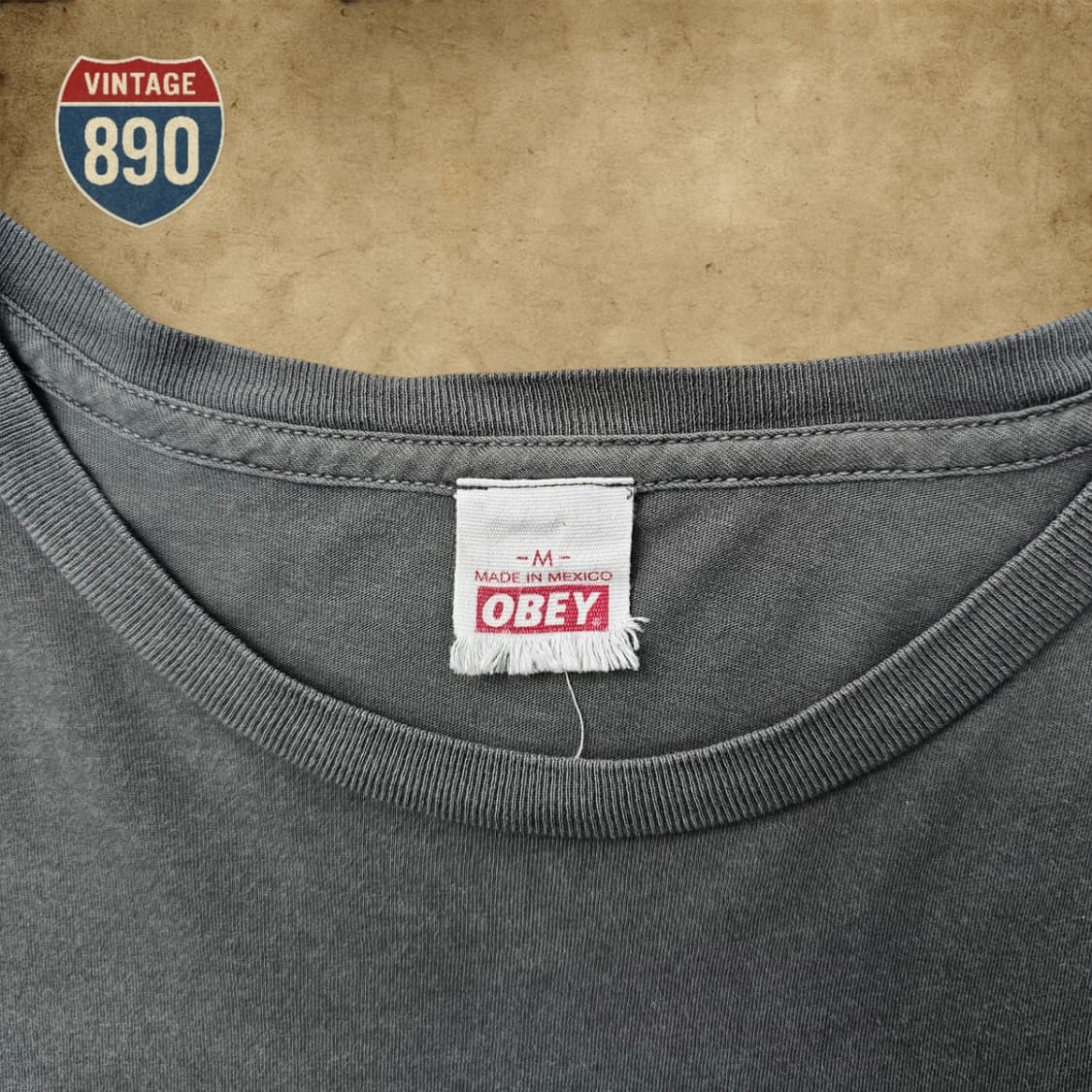 [M] OBEY 오베이 빈티지 프린팅 반팔 티셔츠 상품이미지5