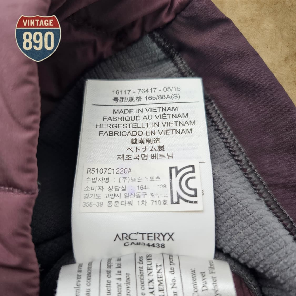 [S] ARC TERYX 아크테릭스 경량 패딩 조끼 상품이미지9