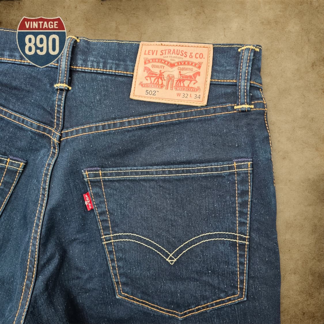 [W32 L34] Levi's 리바이스 502 생지 데님 청바지 상품이미지9