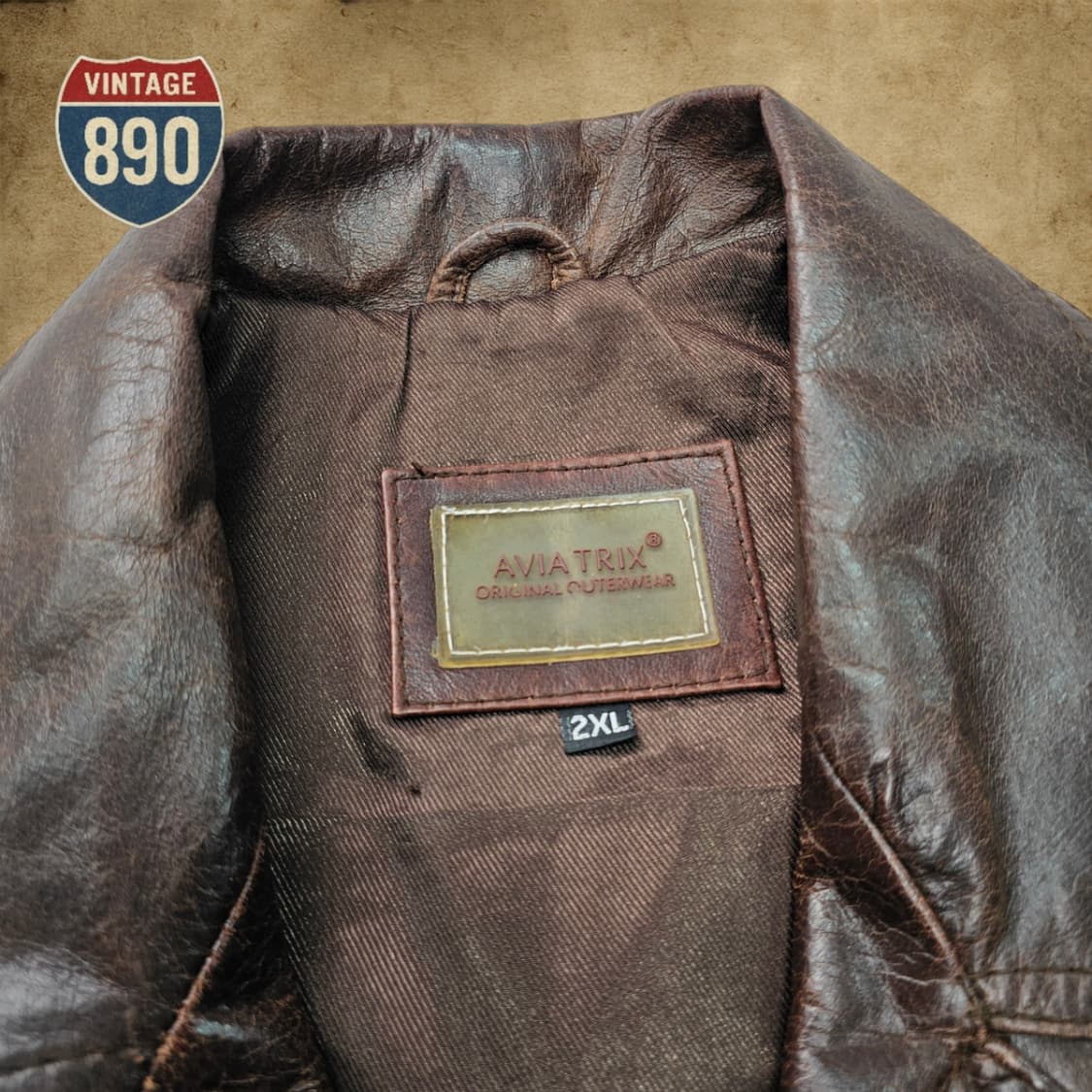 [2XL] Avia Trix 아비아트릭스 빈티지 가죽 자켓 상품이미지4