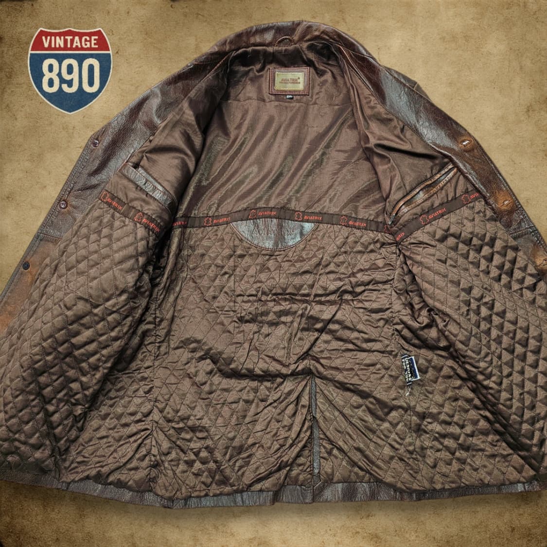 [2XL] Avia Trix 아비아트릭스 빈티지 가죽 자켓 상품이미지7