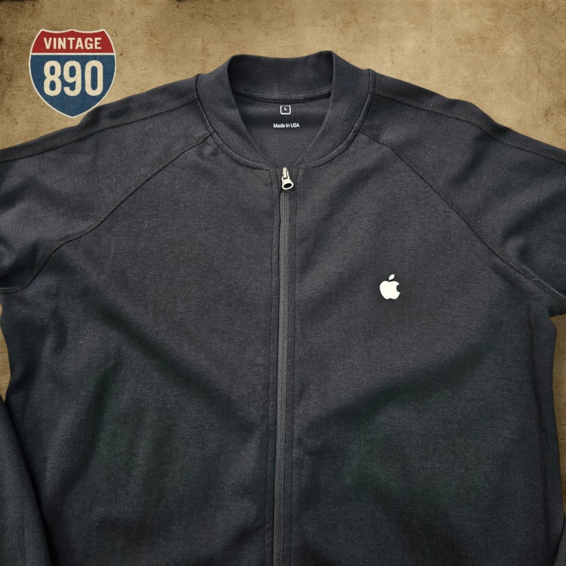 [L] Apple 애플 자수로고 풀집업 져지 상품이미지2