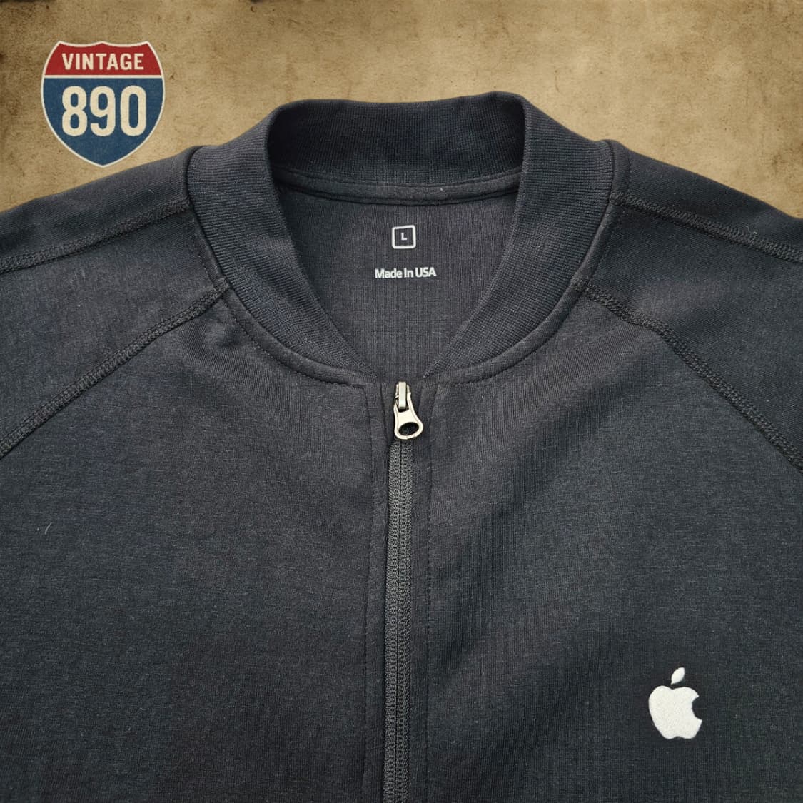 [L] Apple 애플 자수로고 풀집업 져지 상품이미지4