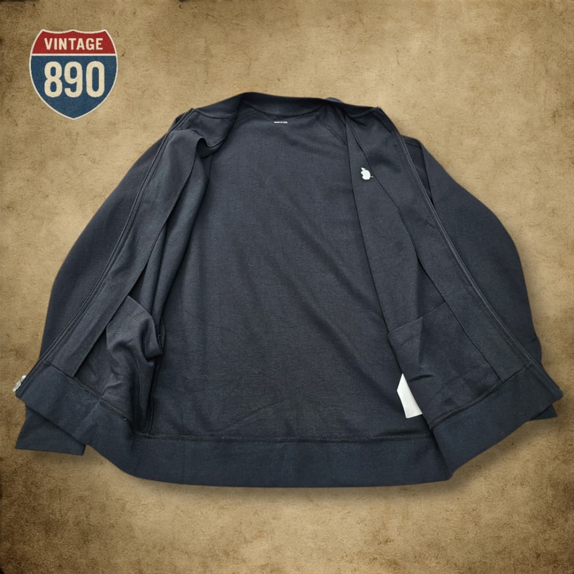 [L] Apple 애플 자수로고 풀집업 져지 상품이미지5