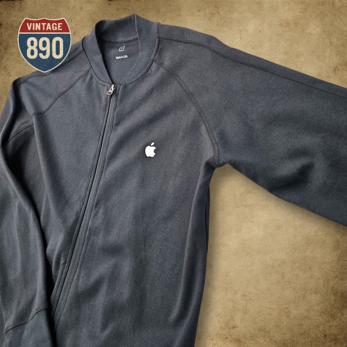 [L] Apple 애플 자수로고 풀집업 져지 상품이미지6