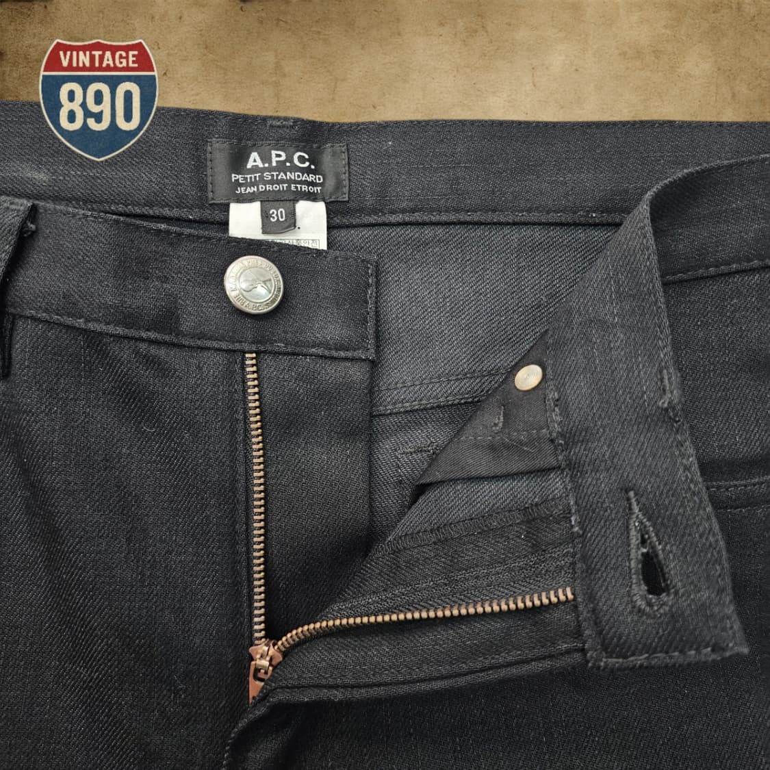 [30] A.P.C 아페쎄 스트레이트 블랙 데님 팬츠 상품이미지5