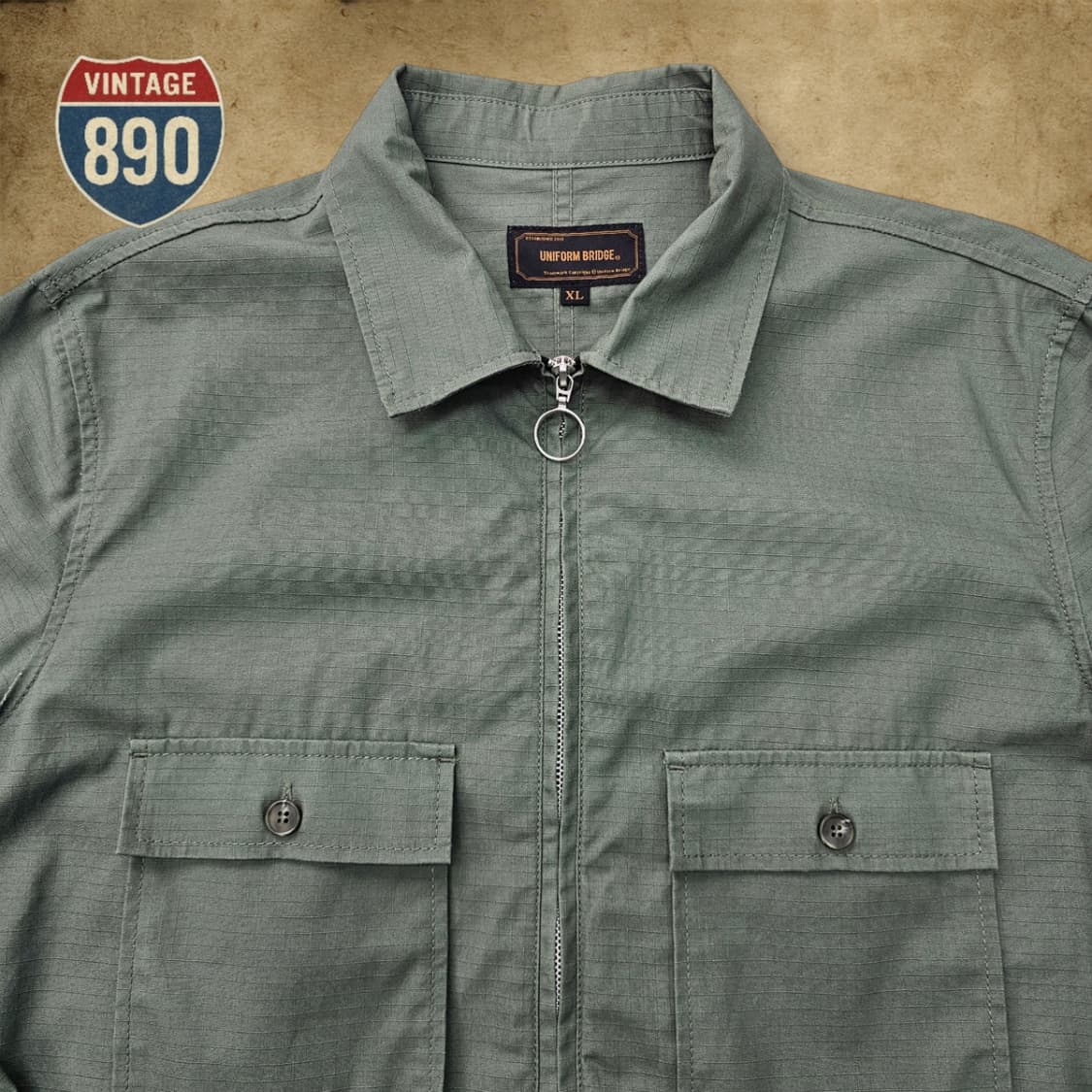 [XL] UNIFORM BRIDGE 유니폼브릿지 립스타 집업 자켓 상품이미지2