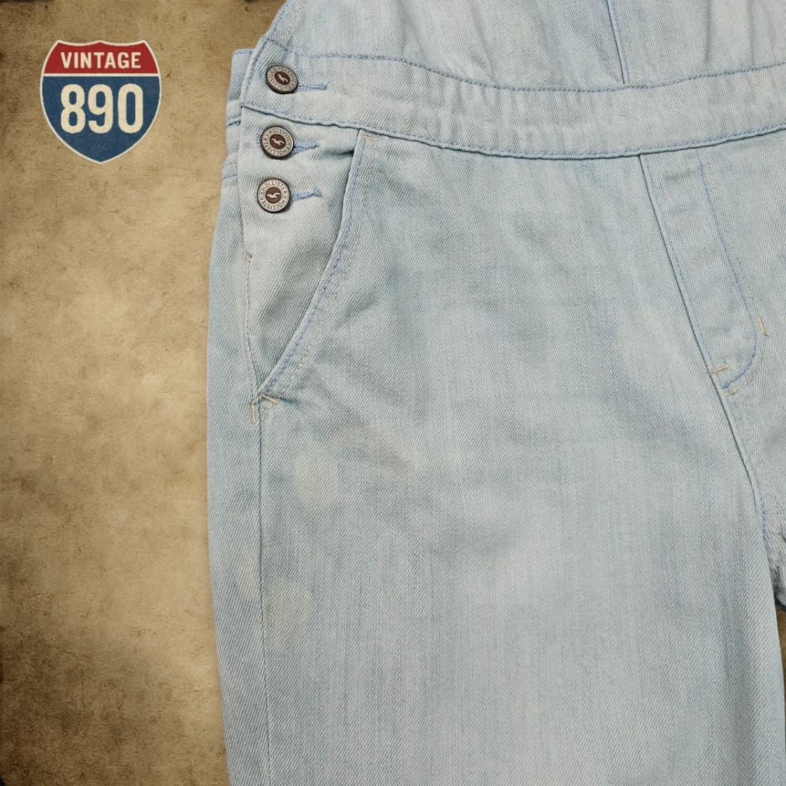 [XL] Hollister 홀리스터 데님 오버롤 상품이미지4