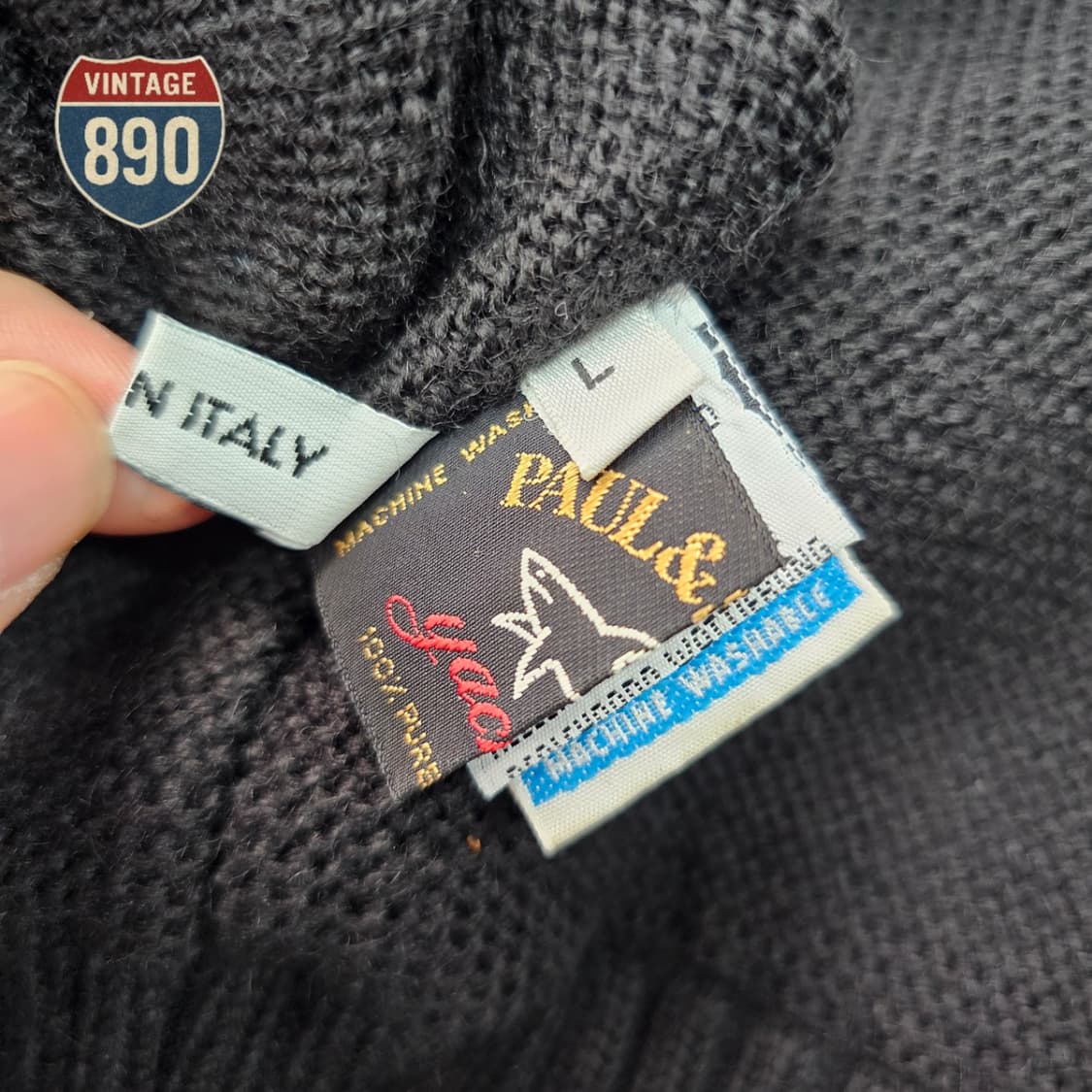 [L] Paul&Shark VTG  폴앤샤크 리버시블 니트 봄버 자켓 상품이미지10