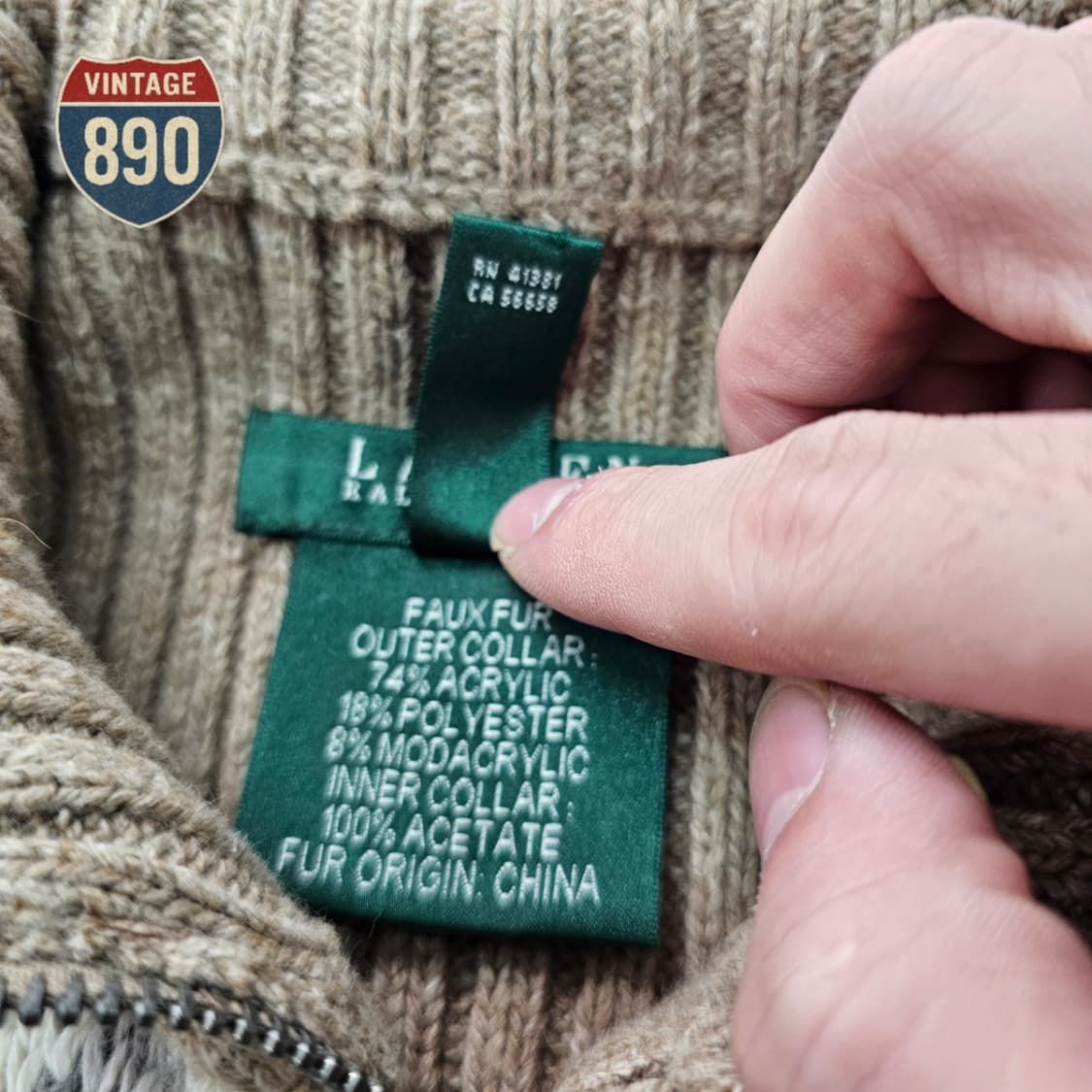 [S] LAUREN 폴로랄프로렌 그린라벨 노르딕 니트 집업조끼 상품이미지5