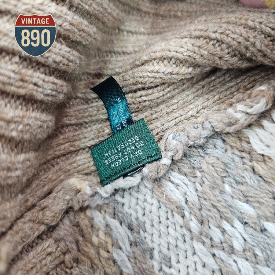 [S] LAUREN 폴로랄프로렌 그린라벨 노르딕 니트 집업조끼 상품이미지9