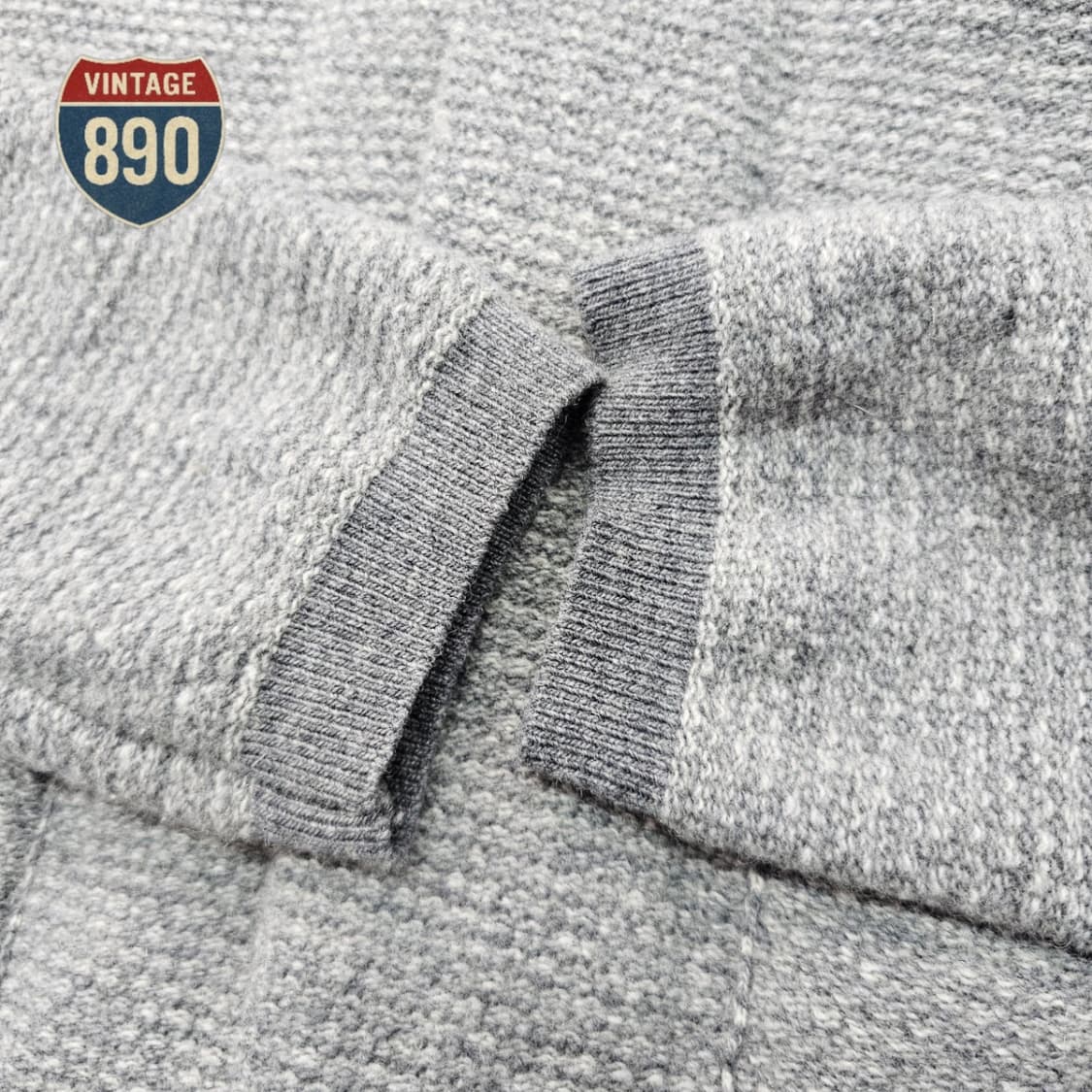 [100] 커스텀멜로우 gray 투버튼 울 니트 젠틀가디건 상품이미지4