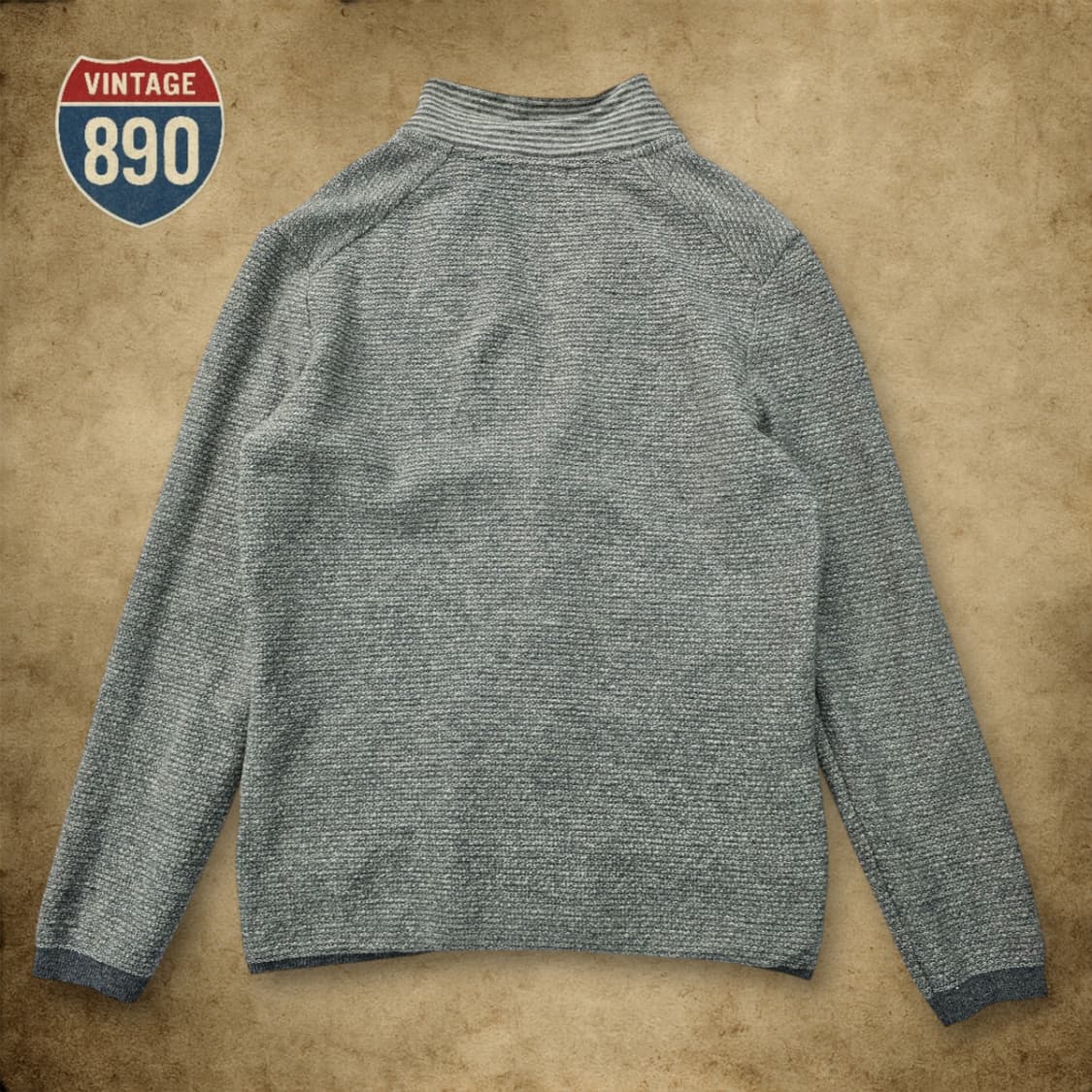 [100] 커스텀멜로우 gray 투버튼 울 니트 젠틀가디건 상품이미지6