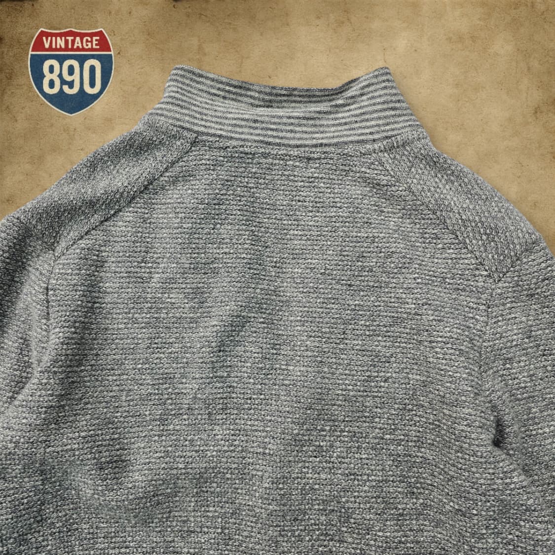 [100] 커스텀멜로우 gray 투버튼 울 니트 젠틀가디건 상품이미지7