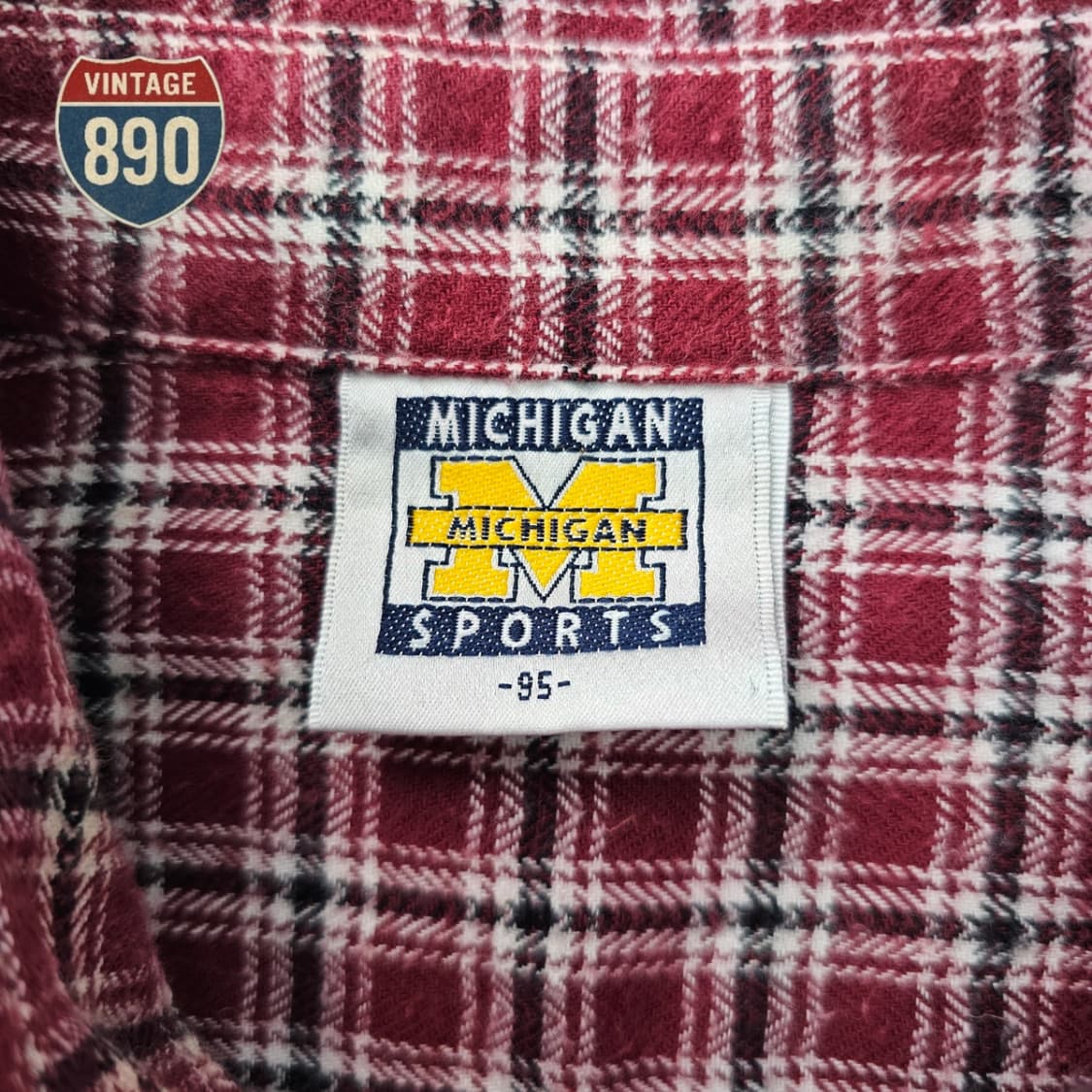 [95] 90S VTG 미시간스포츠 플란넬 체크 셔츠 상품이미지5