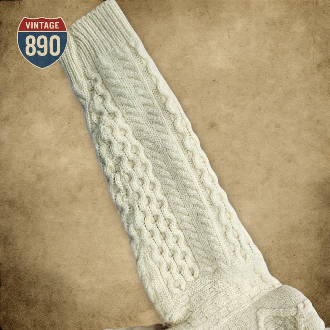 [90] 90S VTG 아이리쉬 홈크래프트 피셔맨즈 헤비울 스웨터 상품이미지4