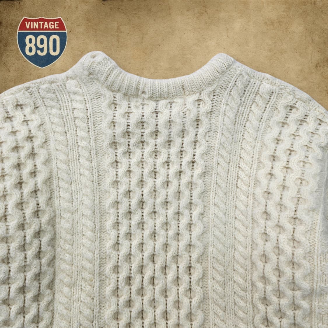 [90] 90S VTG 아이리쉬 홈크래프트 피셔맨즈 헤비울 스웨터 상품이미지8