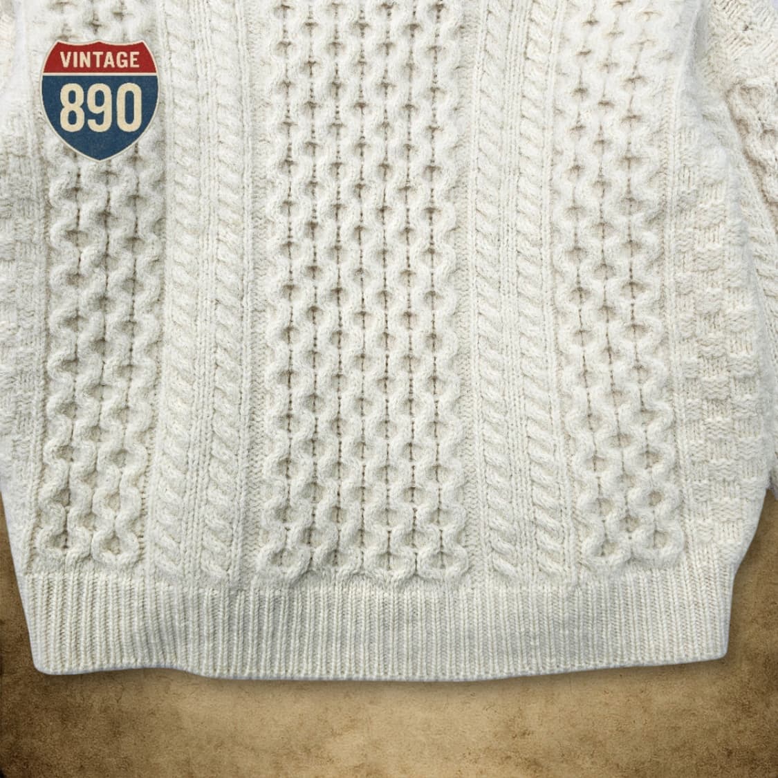 [90] 90S VTG 아이리쉬 홈크래프트 피셔맨즈 헤비울 스웨터 상품이미지9