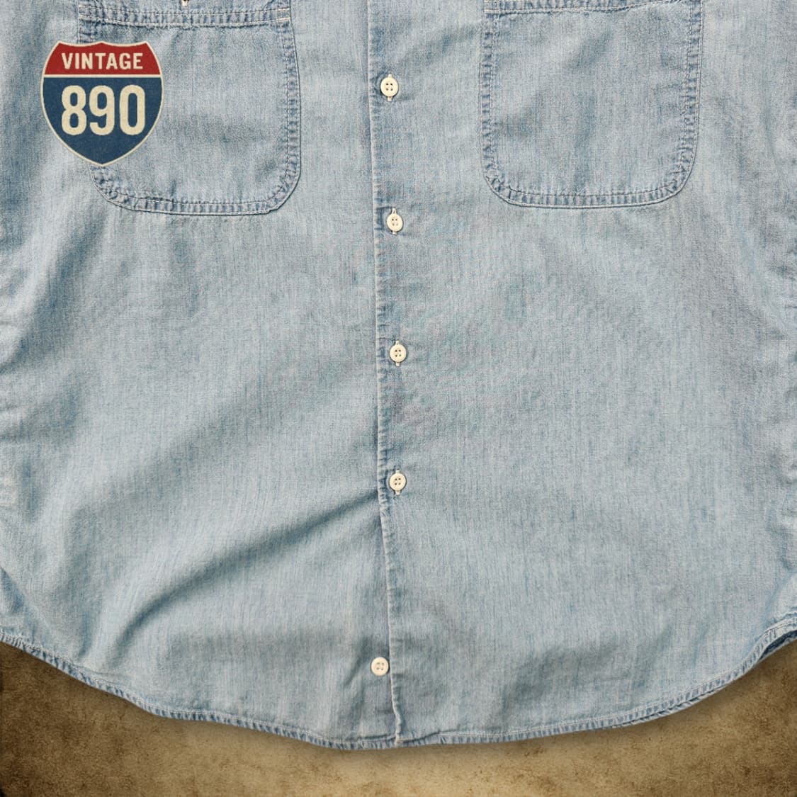 [M] ASPESI 아스페시 워시드 샴브레이 워크 셔츠 상품이미지3