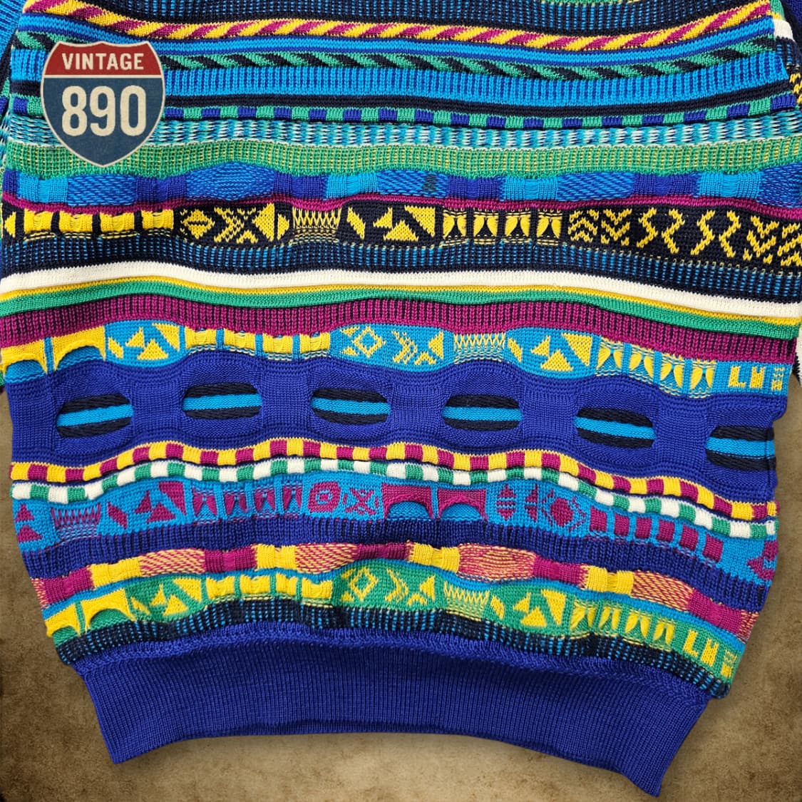 [L] MODIGLIANI 90S 이태리 입체 케이블니트 상품이미지3