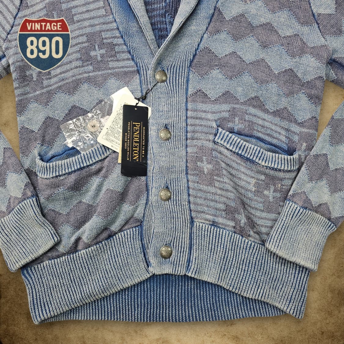 [M] 새제품 PENDLETON 펜들턴 숄카라 니트 가디건 상품이미지3