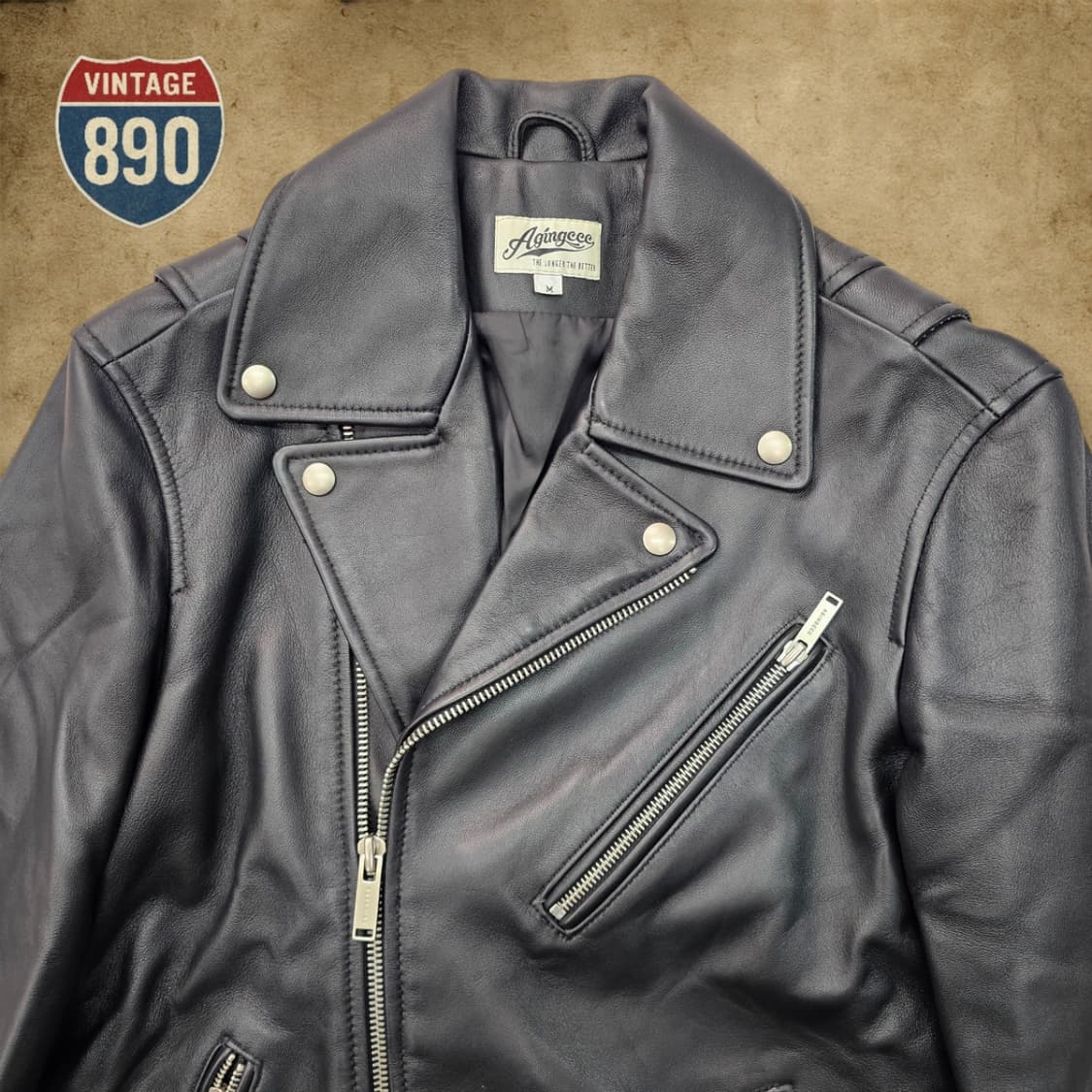 [M] AGING CCC 에이징CCC 양가죽 라이더자켓 상품이미지2