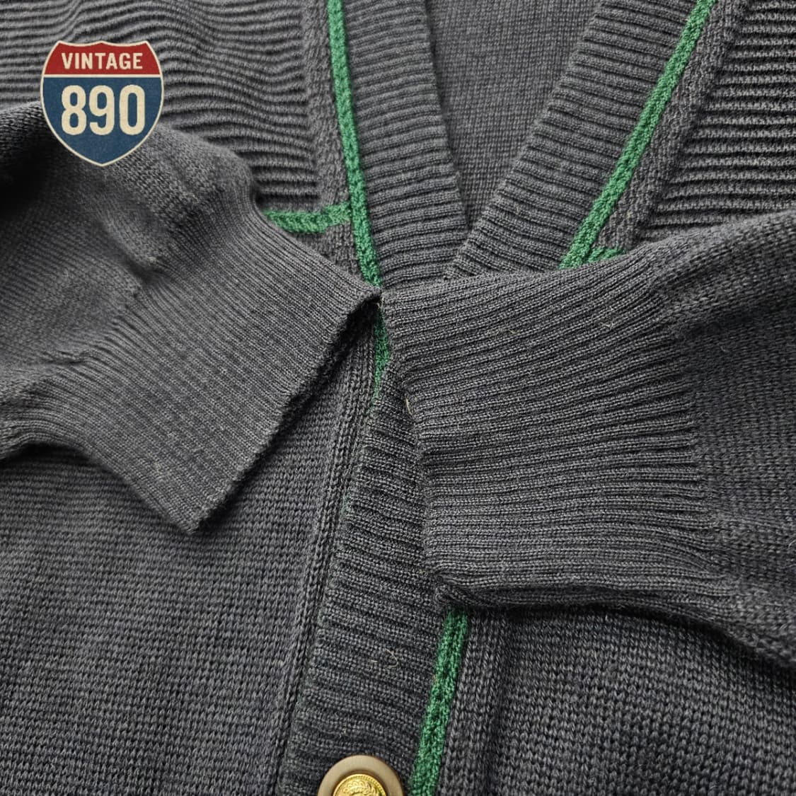 [105] 90S VTG 이태리 요트클럽 울 니트 가디건 상품이미지6