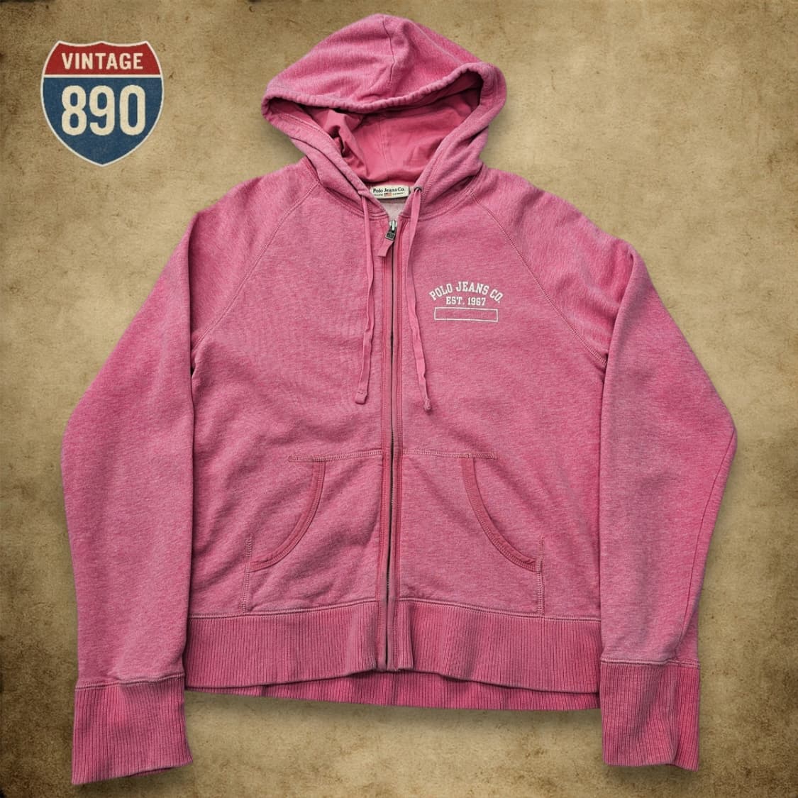 [M] POLO Ralph Lauren 폴로 핑크 집업 후드 상품이미지1