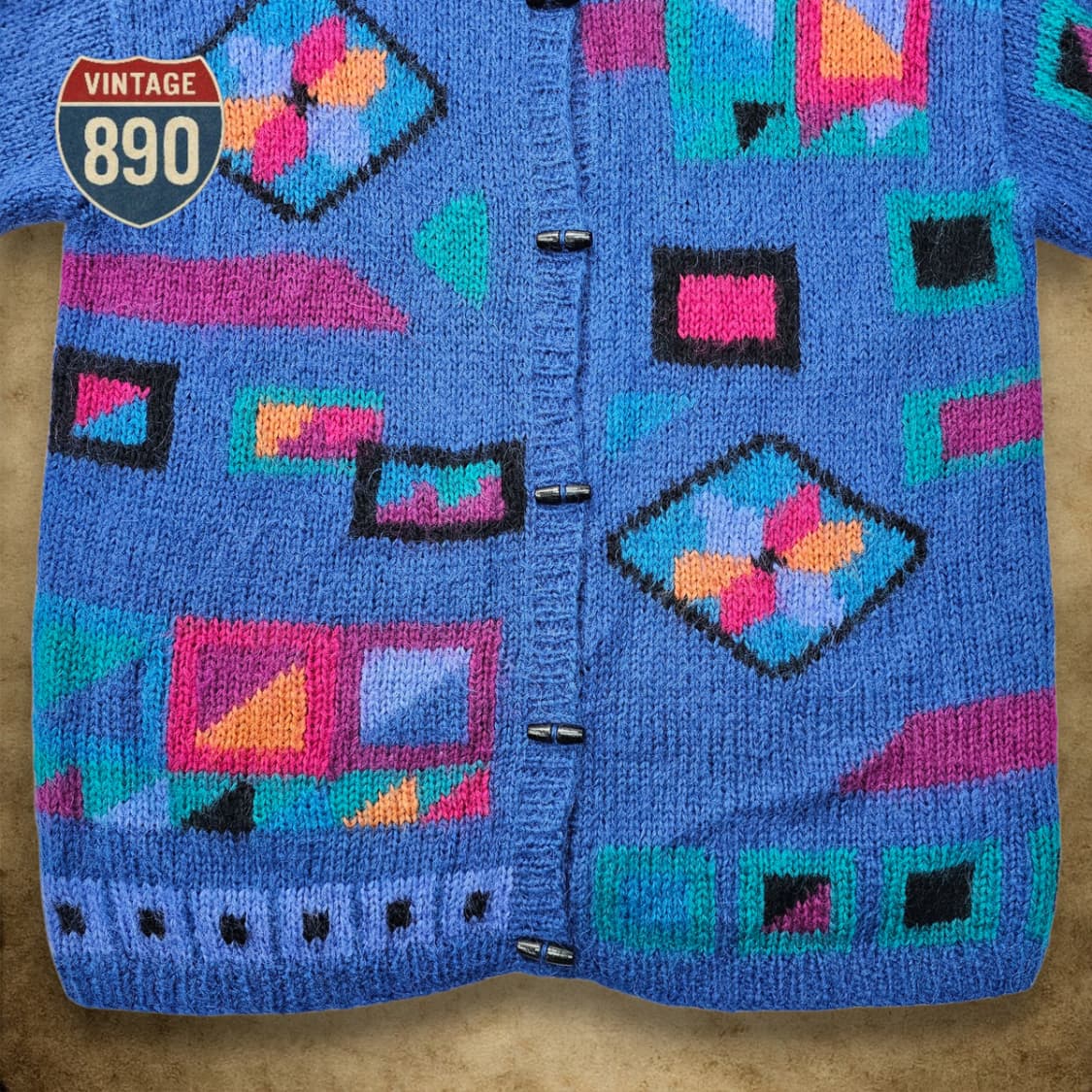 [L] LL Bean 엘엘빈 80s VTG 모헤어 더플 가디건 상품이미지3