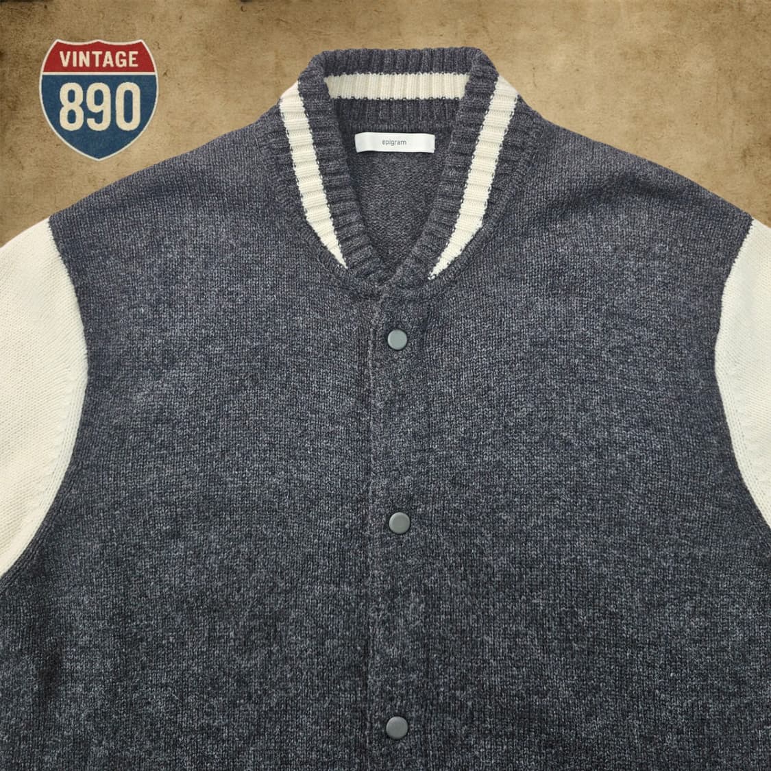 [100] epigram 에피그램 바시티 니트 가디건 자켓 상품이미지2