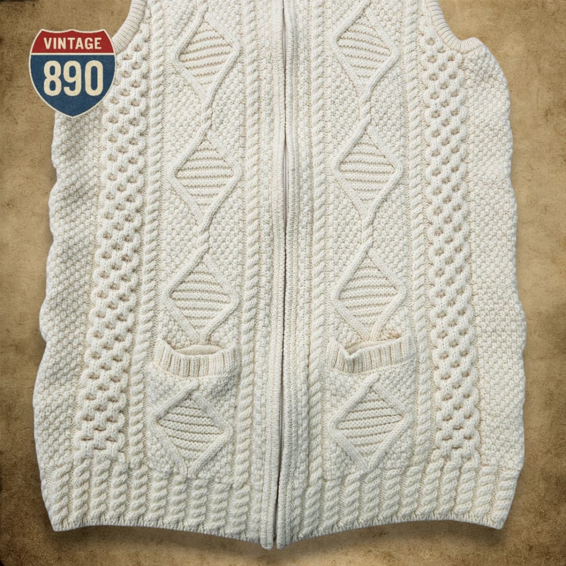 [XL] Blarney 블라니 울렌 밀즈 메리노 울 후드 집업 조끼 상품이미지3