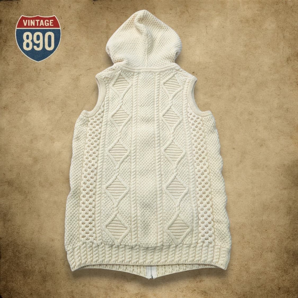 [XL] Blarney 블라니 울렌 밀즈 메리노 울 후드 집업 조끼 상품이미지7