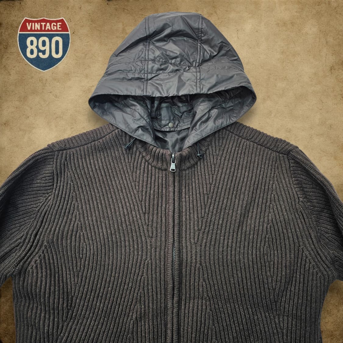 [105] epigram 에피그램 디테쳐블 후드 니트 가디건 상품이미지2