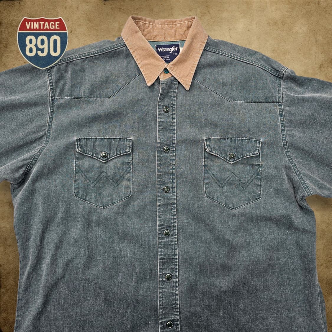 [110] Wrangler 랭글러 USA 90s 데님 웨스턴 셔츠 상품이미지2