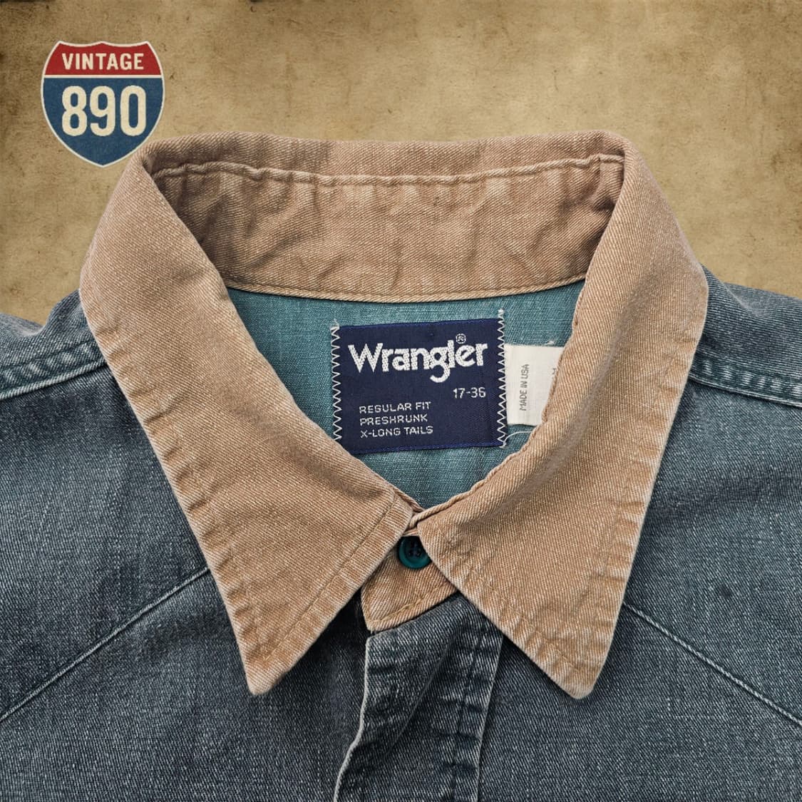 [110] Wrangler 랭글러 USA 90s 데님 웨스턴 셔츠 상품이미지4