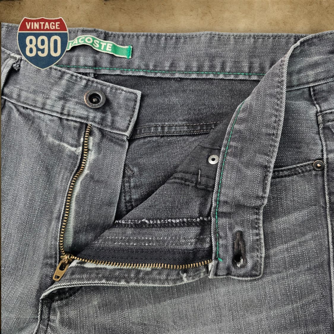 [32] LACOSTE 라코스테 그레이 데님 청바지 상품이미지4