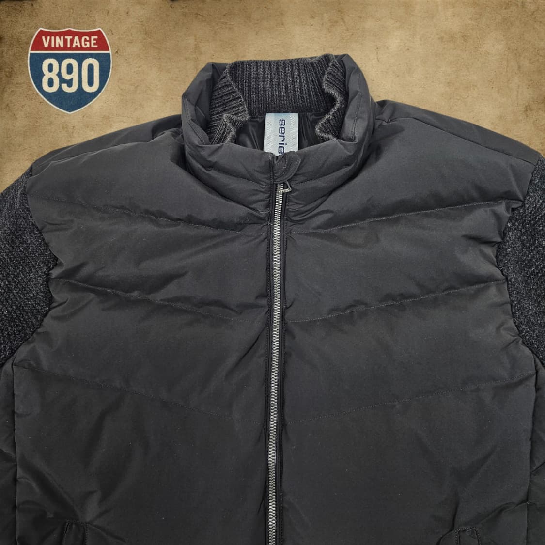 [105] series 시리즈 니트 패치 구스다운 점퍼 상품이미지2